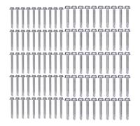 100 Pcs Stainless Steel Self Tapping Screws, Hex Self Drilling Screw Kit with Two Sizes 4.2x32mm and 4.8x32mm, Rust Resistant Fasteners for Furniture Repair and Home