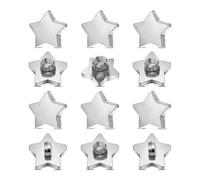 100 Pcs Star Buttons for Cardigans - Small Silver Decorative Sew-On Buttons for Clothing DIY Crafts, Scrapbooking, Dress, Shawl, Bags and Wedding Accessories - Mini Silver Button Covers for Women