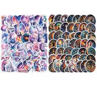 100 Pcs Starry Sky Stickers for Water Bottle,Phone,Guitar,Laptop,Skateboard,Luggage,Starlit Sky Nordic Style Stickers Waterproof Vinyl,Graffiti Decorate for Teens Girls Boys Child Motivate Gift