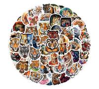 100 PCS Stickers for Cute Tiger,Animals Stickers,Teens Boys and Girls Sticker Pack Vinyl Skateboard Guitar Door Laptop Luggage Car Bike Water Bottle Birthday Party Supplies Stickers