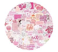 100 PCS Stickers for Religious Faith Bible Verses Jesus,Christian Sticker Pack Vinyl Skateboard Guitar Door Laptop Luggage Car Bike Water Bottle Birthday Party Supplies Teens Boys and Girls Decals