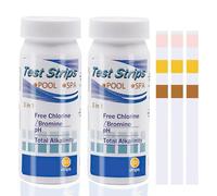 100 Pcs Strips For Tap, 3 In 1 Water Testing Kit, Ph Test Strips, Strip Testing Kits For Drinking Water for Rapid Determination Of Chlorine, Ph Chlorine Alkaline Bromine Hardness Test Strip