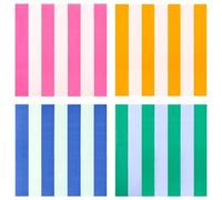 100 Pcs Summer Striped Paper Napkins 6.5 Inch Cabana Stripe Disposable Beverage Napkins for Pool Beach Italian Summer Wedding Birthday & Baby Shower Party Supplies