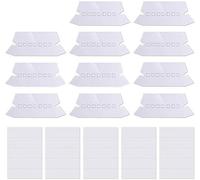100 Pcs Suspension File Tabs and Inserts,Clear Plastic Hanging Folder Tabs Filing Cabinet Tab Repositionable Label Insert File Name Tags for Quick Identification Suspension Folders Index