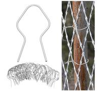 100 Pcs T Post Clips Metal Wire Fence Clips Galvanized Steel Tie Ez Twist Preformed Fencing Clip 11 Gauge Fence Ties Convenient Fast Installation Pre-Cut Fence Ties for T-Posts/u-Posts
