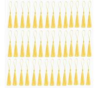 100 Pcs Tassels Silky Tassels For DIY Craft Home Décor Handmade Bookmarks Tassels Golden