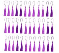 100 Pcs Tassels Silky Tassels For DIY Craft Home Décor Handmade Bookmarks Tassels Purple