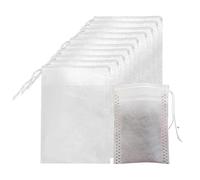100 PCS Tea Bags with Drawstring, 9x7cm Reusable Empty Filter Bags for Loose Leaf Tea and Soup Spices