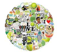 100 Pcs Tennis Stickers for Water Bottle Waterproof Sticker for Laptop Skateboard Phone Car Decals for Teens Adults for Party Favors Supplies Decor (Cartoon Tennis Stickers)