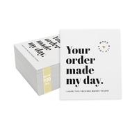 100 Pcs Thank You Cards Small Business, Customer Appreciation Cards for Shop Online, Thank You for Supporting My Small Business Card Order (3.5" x 3")