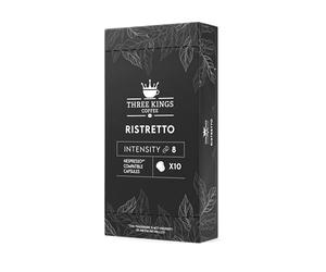 100 Pcs Three Kings Coffee Capsules Compatible with Nespresso - Decaf Coffee Pods for Nespresso Machines - Ristretto Blend