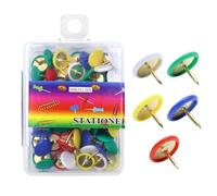 100 Pcs Thumb Tacks Decorative Push Pins Poster Board For Office Craft Supplies & Map Marking Drawing Push Decorative Pushpins Poster Thumb