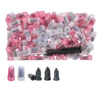100 Pcs Tire Repair Nails for Car, Motorcycle, Truck and ATV - Rubber Puncture for Quick Flat Fix, Vacuum Tire Screw Kit, Black
