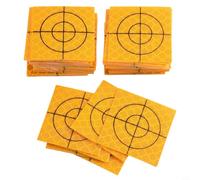 100 Pcs Total Station Reflector Tape 0/30/40/50/60mm Yellow Acrylic Sheet for Surveying Level Bridge Tunnel Building (30x30mm)
