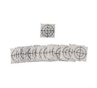 100 Pcs Total Station Reflector Tape, Acrylic Reflective Target Sheets for Surveying, Bridge and Slope Analysis, White Stickers for Tunnel Engineering and Facade Measurement(3cm*3cm)