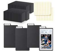 100 PCS Trading Card Dividers with Labels Vertical 3.3 x 5.8 Inch Plastic Card Dividers for Storage Boxes Graded Card Case Divider MTG Card Divider for PSA MTG Sports Games Case Organizer