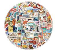 100 PCS Travel Stickers,Vinyl Cool Stickers DIY Decorations for Bike Laptop Water Botter Guitar,Party Supplies,Decor for Boys Teaching Aids for School and Home, Rewards and Gifts (YYJQ100-0078)