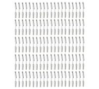 100 Pcs Treasury Tags, 4.5cm Elastic Metal Ended Treasury Tags Office Fastener, Hole Punch Ties for Organising Paper Documents Chart (White)
