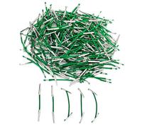 100 Pcs Treasury Tags with Metal Ends ，Clothes Tags Fasteners with String， 25mm Green String Tags for Organizing Paper Documents, Clothes, and Office Fasteners