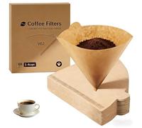 100 Pcs Unbleached Coffee Filter Papers, Compatible with Size 02 Filter Papers for Cone Dripper Coffee Makers and Pour Over Brewing 1-4 Cups (Size 2-100 Pieces)