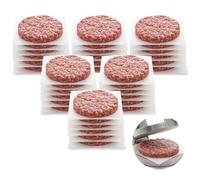 100 Pcs Unbleached Parchment Paper 6" x 6" Burger Patty Paper Non Stick Patty Papers Squares Wax Papers Sheets for Smash Burger Press Seperating Pattys Baking Wrapping Candies