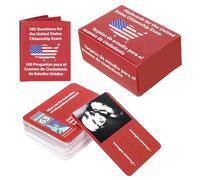 100 Pcs US Citizenship Flash Cards 2026, Spanish English Bilingual Flash Cards, Naturalization American Uscis Questions and Answers Flashcards for Studying-Tarjetas de Ciudadania 2026 Inglés y Español