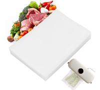 100 PCS Vacuum Food Sealer Bags, 10X15cm Textured Food Vacuum Food Sealer Bags for Food Storage,Precut Thick Embossed Freezer Bags Compatible with All Vacuum Sealer Machines, Boilable, Airtight Seal