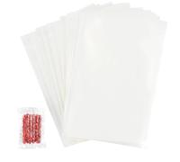 100 PCS Vacuum Food Sealer Bags, Vacuum Sealer Bag Commercial Grade Clear Vac Pack Bag Pre-Cut Freezer Storage Heat Seal Bag Great for Food Storage Meal Prep Cooking (10X15cm (100 Bags))
