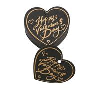 100 Pcs Valentine Heart/Round Labels Candy Bag Packaging and Decorative Gift Wrapping Accessories Cardstock Pendants Cardboard Labels