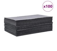 (100 pcs) vidaXL Oil Absorbent Pads Spill Control Pad Workshop Oil Absorbent Mat Grey