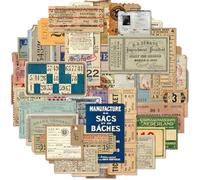 100 Pcs Vintage Postage & Floral Frame Sticker Set - Antique Ephemera for Junk Journals, Scrapbooking, Envelope Decor | Botanical Stamp Embellishments for Bullet Journals, DIY Crafts