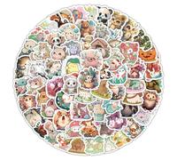 100 PCS Vinyl Stickers,Waterproof Aesthetic Stickers,Cute Animals Kawaii Decals for Kids and Teens,Zoo Animal Sticker for Water Bottles,Scrapbooking,Laptop,Skateboard (Pattern-C)