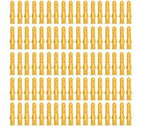 100 Pcs Wall Plugs, M10 x 100mm Yellow Nylon Screw Plugs Fixings for Masonry Brick Concrete