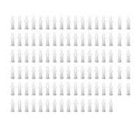 100 Pcs Wall Plugs, M10 x 50mm White Plastic Screw Plugs Fixings for Masonry Brick Concrete