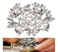 100 Pcs Watch Battery Clamp Screws, Watches Repair Kit for Replacing Old Battery Clamp Screws, Replacement Micro Screw Replaces for Watchmaking Watch Repair Jewelry Tool Kit