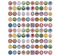 100 Pcs Wax Seal Stickers, Embossed Seals for Scrapbooking and Envelope Decoration, Multicoloured PVC Stickers for Craft Projects and Journal Customisation
