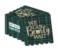 100 Pcs We Can Bearly Wait Cocktail Napkins 6.5 x 6.5 inch 3 ply