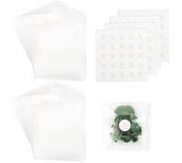 100 pcs Wedding Confetti Bags Kit 100x100mm Toss at the Newlyweds Party Favor Glassine Bags with 100 pcs Wedding Confetti Stickers Glassine Envelopes