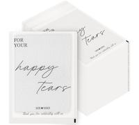 100 pcs Wedding Tissues Packets for Your Happy Tears Tissues Bags Glassine Travel Tissue Size Packets Bulk Items for Wedding Guest Welcome Bags Stuffers