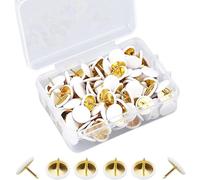 100 PCS White Drawing Pins, Round Head Thumbtacks, Metal Push Pins with Storage Box for Map, Photo Wall, Cork Board, Bulletin Board