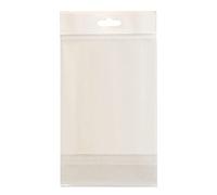 100 Pcs White Hanging Header Clear Flat Cello/Cellophane Bags Good for Candies, Cookies, Bakery Goods, Soap, Other Goodie Treats (8" x 10" (203.2 x 254))