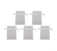 100 Pcs White Organza Drawstring Bags for Candy, Jewelry, and Various Events (11 * 16cm)