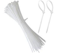 100 PCS White Plastic Cable Ties,300mmx3.6mm Nylon Zip Ties,12" Heavy Duty Cable Ties,12 inch/30 cm Long Zip Tie Wraps,Secure Self-Locking,Multi-Purpose Plastic Tie Wraps for Home, Garden, Office, DIY