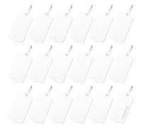 100 Pcs White Plastic Tags Ties, Reusable Key Tags with Zip Ties, 6 x 2.5 in / 15.2 x 6.3 cm Waterproof Hang Sign, Write On Tag, Blank Label, Cable Marker Tags, Large Blank Area