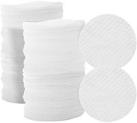 100 Pcs White Soft Facial Pads Round Shape Face Cleansing Pads, Disposable Non-Woven Fabric, for Makeup Removing Blending and Skin Toner Applying Cotton Balls and Swabs, 2.36 Inches