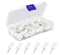 100 Pcs White Thumb Tacks, Steel Push Pins, Map Thumb Tacks, for Cork Board, Maps, Posters, Note