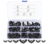 100 Pcs Wing Nuts Assortment Kit, carbon steel Wingnuts, Butterfly Nuts Wing Nut Sets for DIY Tools, Electronic Devices Hardware, M3/M4/M5/M6/M8/M10/M12(100 black)