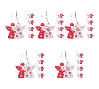 100 Pcs Wooden Angel Christmas Tree Ornament Hanging Window Decor