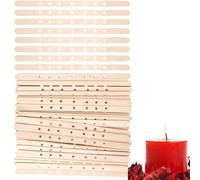 100 Pcs Wooden Candle Wick Holders - Candle Centering Devices for DIY Candle Making, Essential Accessories for Crafting Homemade Candles