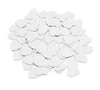 100 Pcs Wooden Coloured Love Hearts Slices Confetti DIY Arts Crafts for Wedding Decorations for Crafts,Decorating(White)